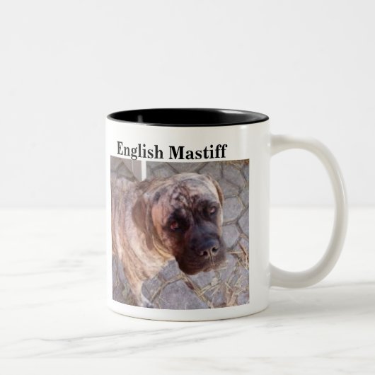 Englische Mastiff-Tasse - besonders angefertigt Zweifarbige Tasse (Rechts)