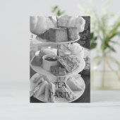 Englische Nachmittagstee Einladung (Stehend Vorderseite)