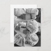 Englische Nachmittagstee Einladung (Vorne/Hinten)