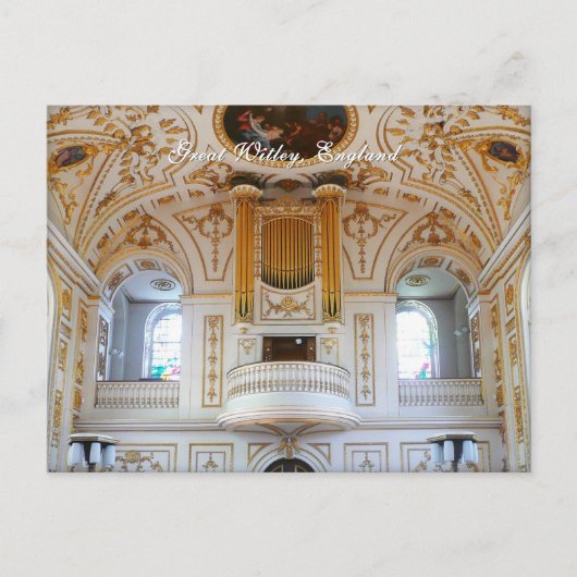 Englische Orgel Postkarte (Vorderseite)