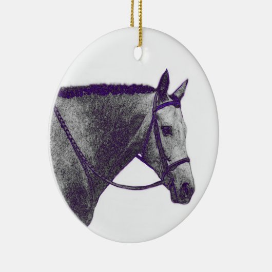 Englische Pferdeverzierung Keramik Ornament (Rechts)