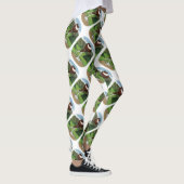 Englische Pouter-Taube mit Bergen Leggings (Rechts)