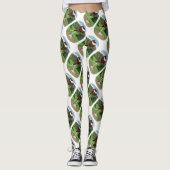 Englische Pouter-Taube mit Bergen Leggings (Vorderseite)
