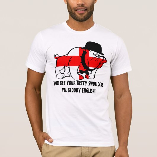 Englische reimende Jargon Englischflagge T-Shirt (Vorderseite)