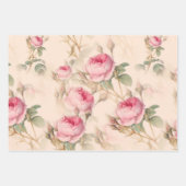 Englische Rose,Blume Muster groß  Geschenkpapier Set (Vorderseite 3)