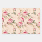Englische Rose,Blume Muster groß  Geschenkpapier Set (Vorderseite)