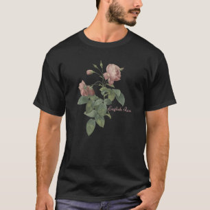 Englische Rose Botanische Blume T-Shirt