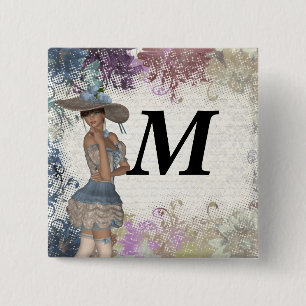 Englische Rose Button