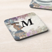 Englische Rose Getränkeuntersetzer (Linke Seite)