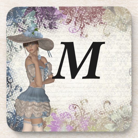 Englische Rose Getränkeuntersetzer (Vorderseite)