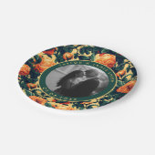 Englische Rose Hochzeiten Teller für Braut und Brä (Schrägansicht)