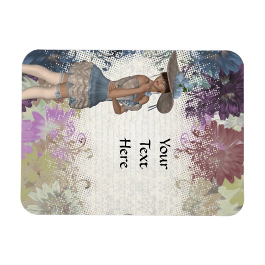 Englische Rose Magnet (Horizontal)