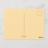Englische Rose Postkarte (Rückseite)