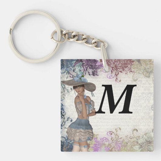 Englische Rose Schlüsselanhänger (Vorderseite)