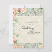 Englische Rose u. silberne Hochzeit oder Einladung (Vorderseite)