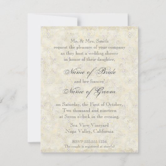 Englische Rose u. silberne Hochzeit oder Einladung (Rückseite)