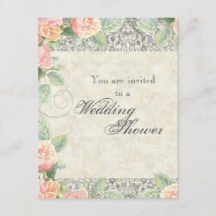 Englische Rose u. silberne Hochzeit oder Einladung