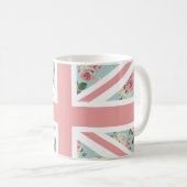 Englische Rosen-Gewerkschafts-Jack-Flagge Kaffeetasse (VorderseiteRechts)