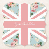 Englische Rosen-Gewerkschafts-Jack-Flagge Untersetzer (Vorderseite)