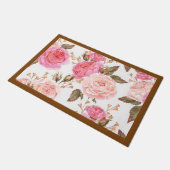 Englische Rosen Türmatte (Schrägansicht)