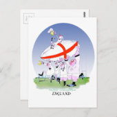 englische Rugbyjubeln, tony fernandes Postkarte (Vorne/Hinten)