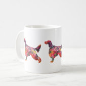 Englische Setter Dog Geometrische Silhouette - Mul Kaffeetasse (Vorderseite Links)