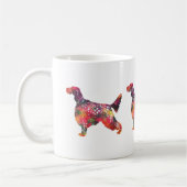 Englische Setter Dog Geometrische Silhouette - Mul Kaffeetasse (Links)
