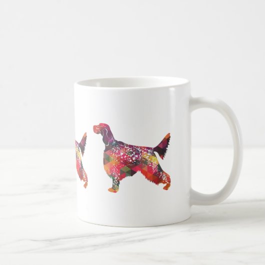 Englische Setter Dog Geometrische Silhouette - Mul Kaffeetasse (Rechts)