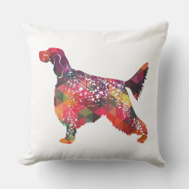 Englische Setter Dog Geometrische Silhouette - Mul Kissen