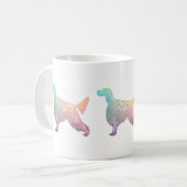 Englische Setter Dog Geometrische Silhouette - Pas Kaffeetasse (Vorderseite Links)