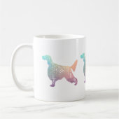 Englische Setter Dog Geometrische Silhouette - Pas Kaffeetasse (Links)