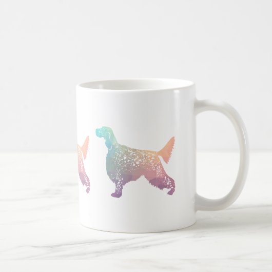 Englische Setter Dog Geometrische Silhouette - Pas Kaffeetasse (Rechts)
