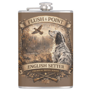 Englische Setter Flachmann