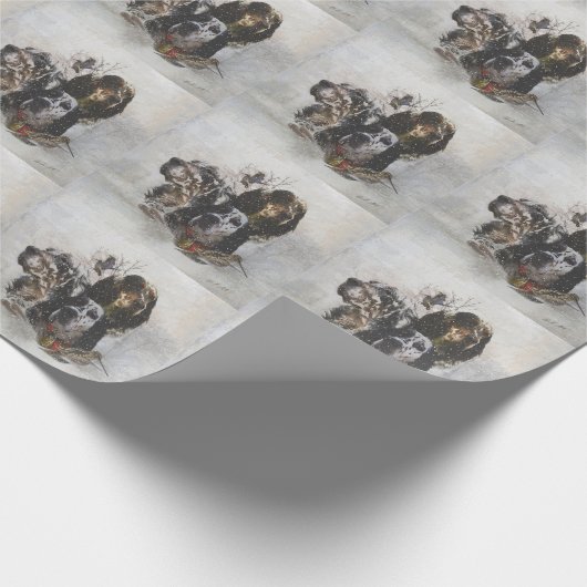Englische Setter Geschenkpapier (Ecke)