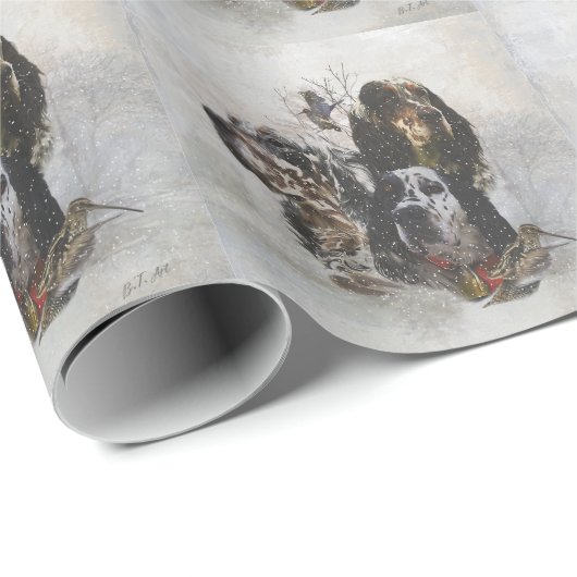Englische Setter Geschenkpapier (Rolleneckpunkt)