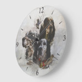 Englische Setter Große Wanduhr (Winkel)