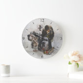 Englische Setter Große Wanduhr (Zuhause)