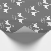 Englische Setter Hochzeit mit benutzerdefiniertem  Geschenkpapier (Ecke)