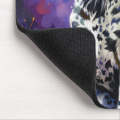 Englische Setter Hund Halloween Hexe und Kürbis Mousepad (Ecke)