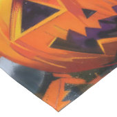 Englische Setter Hund Halloween Hexe und Kürbis Tischdecke (Schrägansicht)