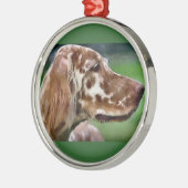 Englische Setter Kunst Ornament Aus Metall (Links)