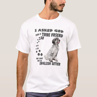 Englische Setter Quote Mama Vater Print Llewellin  T-Shirt