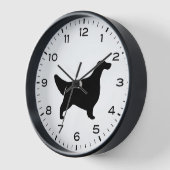 Englische Setter-Silhouette mit Nummern und Minute Uhr (Winkel)