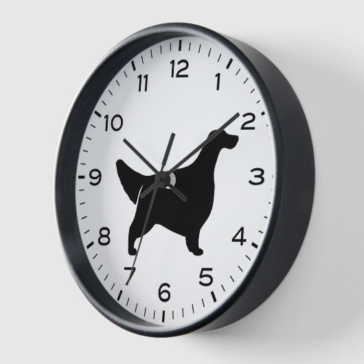 Englische Setter-Silhouette mit Nummern und Minute Uhr (Winkel)