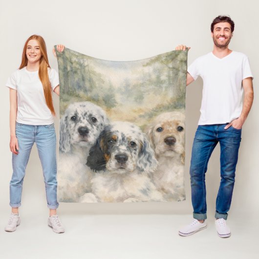 Englische Setter Welpen Fleecedecke (Beispiel)