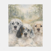 Englische Setter Welpen Fleecedecke (Vorderseite)