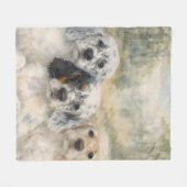 Englische Setter Welpen Fleecedecke (Vorderseite (Horizontal))