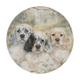 Englische Setter-Welpen Schneidebrett