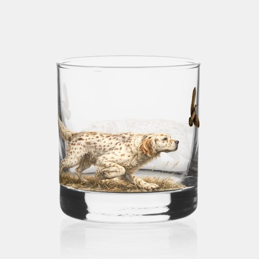 Englische Setter Whiskyglas (Vorderseite)