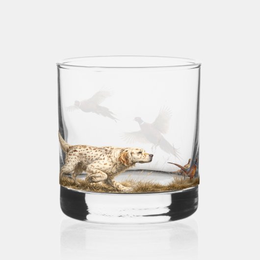 Englische Setter  Whiskyglas (Vorderseite)
